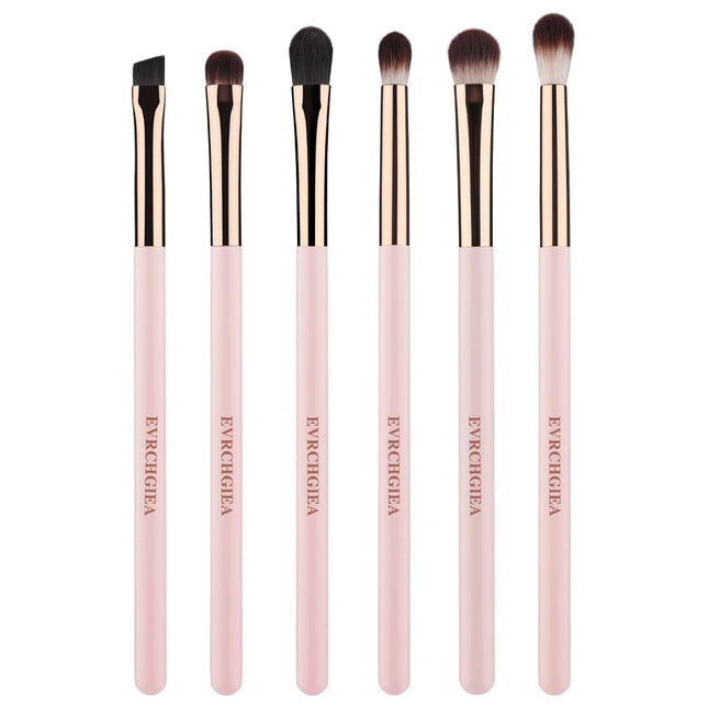 6-Pc Eye Makeup Brush Set, Soft Blending Eyeshadow, Eyeliner & Brow Brushes