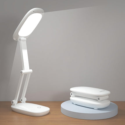 Rechargeable LED Desk Lamp Foldable Portable Light with 3 Brightness Modes
