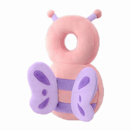 Baby Head Protection Backpack Toddler Walking Safety Cushion Adjustable Pad Pink Butterfly