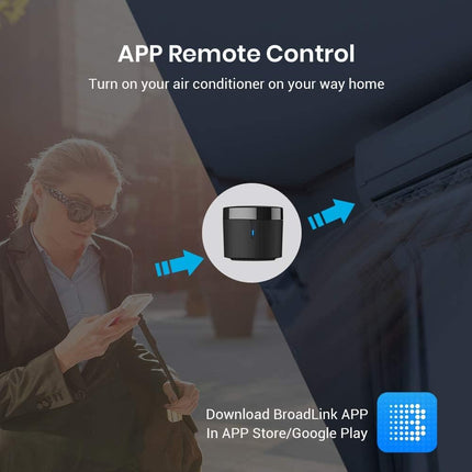 RM4mini IR Blaster Hub with Sensor Cable for Smart Home, Works with IFTTT