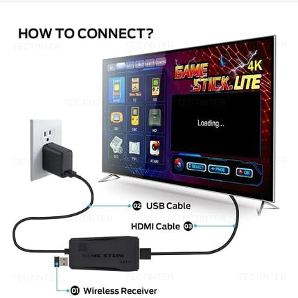 2026 Retro Gaming Console, 20,000+ Games, 4K TV Stick, 2 Wireless Controllers