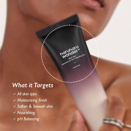 Black Rice Moisture 5.5 Soft Cleansing Gel for Gentle Daily Face Wash