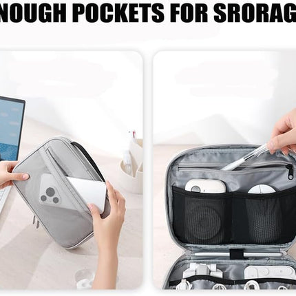 Travel Cord & Electronics Organizer Case for Women – Portable Cable Storage Bag