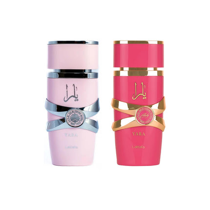Lattafa Yara and Yara Candy Perfume Gift Set for Women 2 x 100ml Eau de Parfum