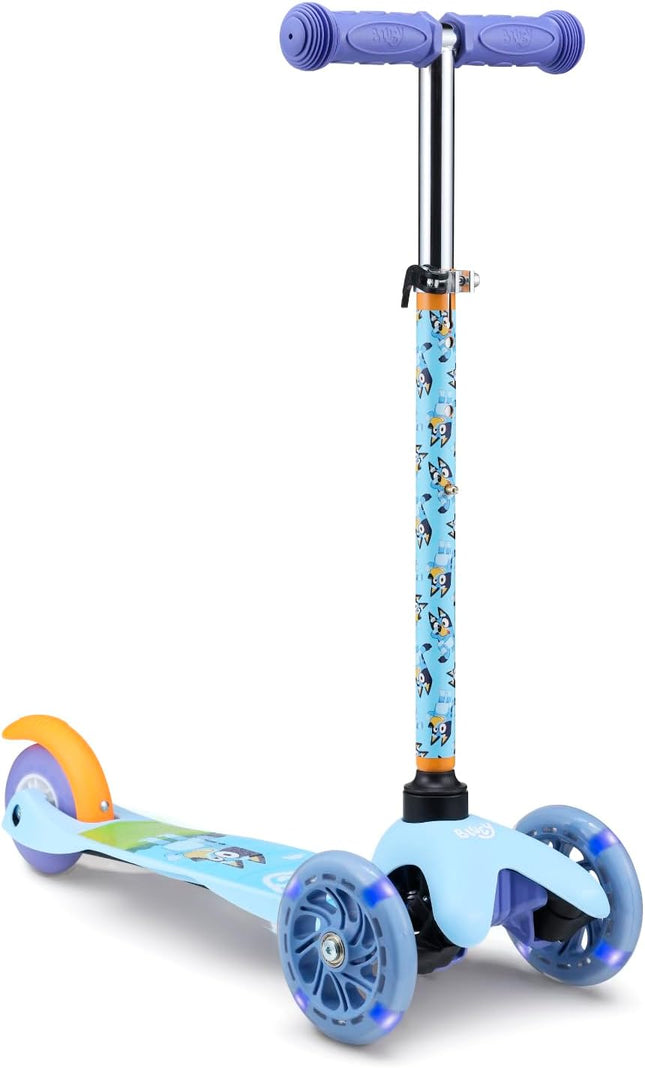 Kids 3 Wheel Kick Scooter Self Balancing LED Light Up Wheels Scooter