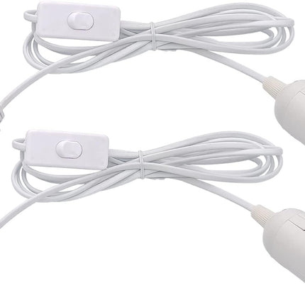 2 Pack Plug-in Hanging Light Kit – E26/E27 Industrial Pendant with On/Off Switch