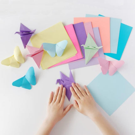 200 Sheets Origami Paper, 20 Vivid Colors, Double-Sided 6in Square Craft Paper
