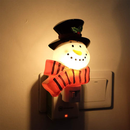 Snowman Christmas Night Light Plug-In – Swivel Plug & On/Off Switch for Kids