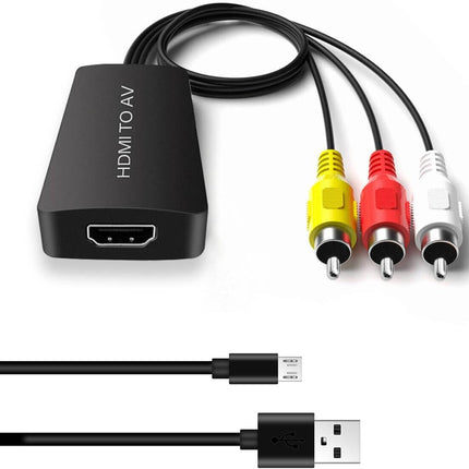 HDMI to RCA Converter Adapter – Connect Apple TV, Roku, Fire Stick & DVD