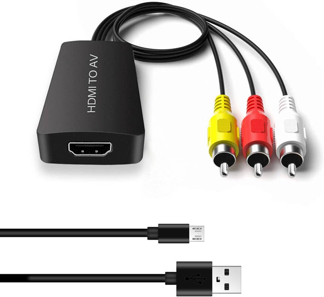 HDMI to RCA Converter Adapter – Connect Apple TV, Roku, Fire Stick & DVD