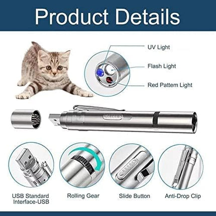 Indoor Cat Toy – Light Pointer Wand for Cats, Kittens & Pet Play