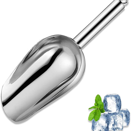 Metal Ice Scooper – 6oz, Silver, Ideal for Ice Maker, Bar & Wedding