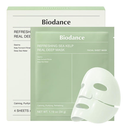 Sea Kelp Hydrogel Mask – Overnight, Calming, Oil & Blemish Control, 4-Pack