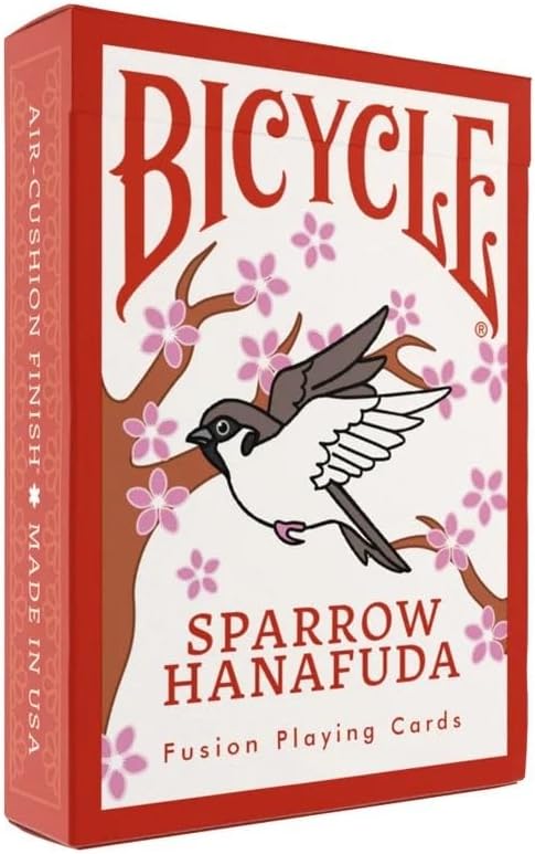 Bicycle Sparrow Hanafuda Fusion Playing Cards, Japanese Art Poker Deck, 52 Cards