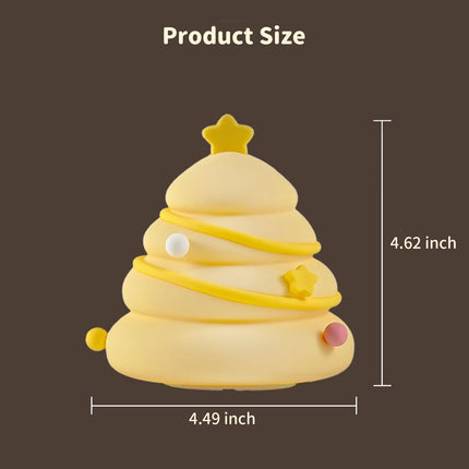 LED Christmas Tree Night Light – Dimmable Silicone Lamp for Kids & Nursery