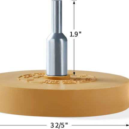 Vinyl & Decal Removal Tool – 1-Pack Rubber Eraser Wheel with Electric Drill Adapter