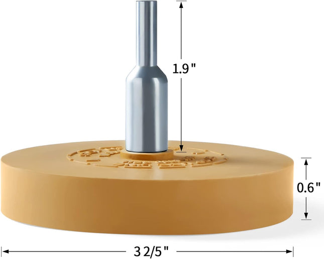 Vinyl & Decal Removal Tool – 1-Pack Rubber Eraser Wheel with Electric Drill Adapter