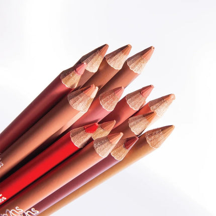 12-Color Wooden Lip Liner Set – Soft Matte, High Pigment & Long-Wear