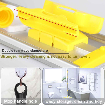 Flat Dust Mop with Microfiber & Chenille Pads – Wet & Dry, Adjustable Handle