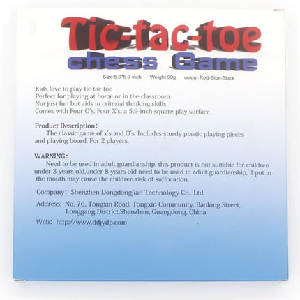Tic Tac Toe Board Game, Classic Family Game for Kids & Adults