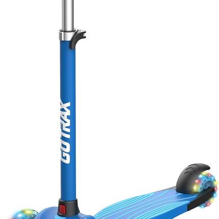KS1 Kids Kick Scooter 3-Wheel, LED Light-Up Wheels, Adjustable Handlebar, Ages 2-8