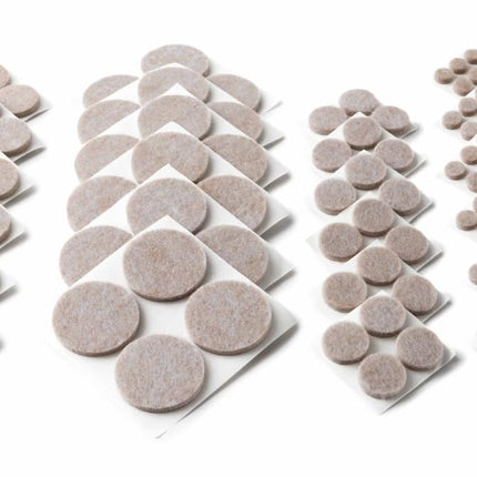162-Piece Felt Pads Set – Beige, Self-Adhesive, Protect Floors from Scratches