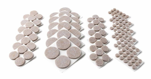 162-Piece Felt Pads Set – Beige, Self-Adhesive, Protect Floors from Scratches