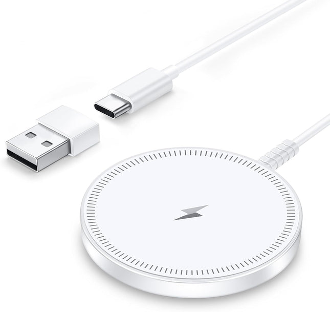 Magnetic Wireless Magsafe Charger, Dual Port Charging Pad for iPhone & AirPods