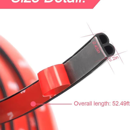 Double Layer Self-Adhesive Car Door Seal Strip – 32.8FT Noise Insulation Weatherstrip
