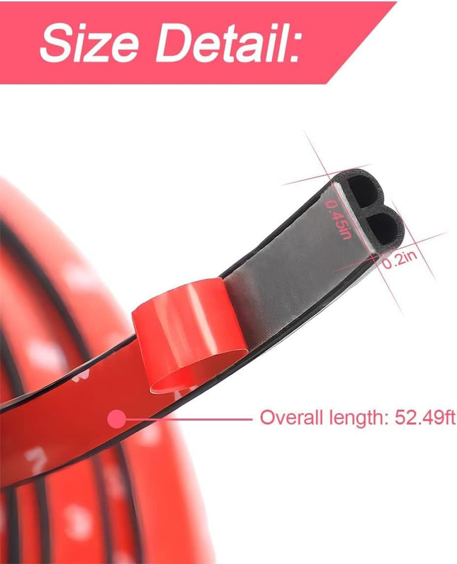 Double Layer Self-Adhesive Car Door Seal Strip – 32.8FT Noise Insulation Weatherstrip