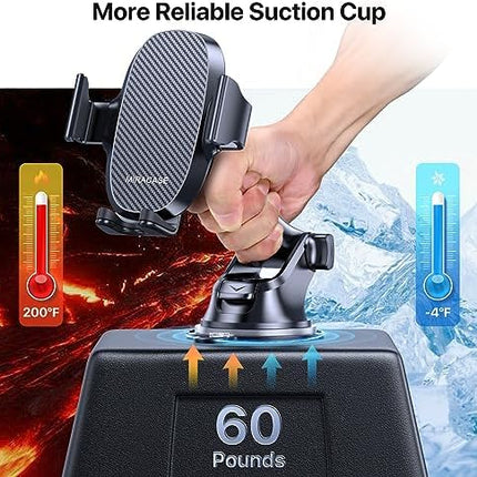 3. Miracase 3-in-1 Cell Phone Holder for Car, Secure Dash/Vent/Windshield Mount
