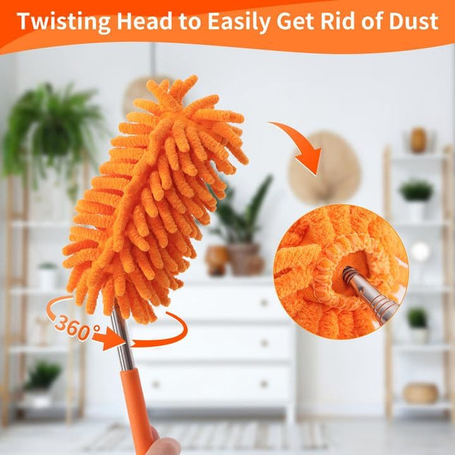 Mini Duster 360° Bendable with Extension Pole for Car Office Furniture