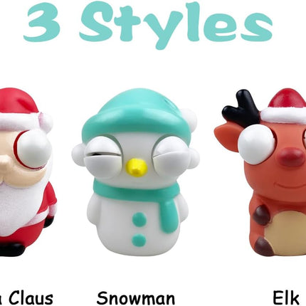 3-Pack Christmas Squeeze Out Eyes Toys – Fun Stocking Stuffers for Kids, Boys & Girls