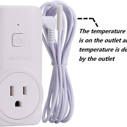 Wireless Thermostat Outlet with Temp Probe for Heating & Cooling Control