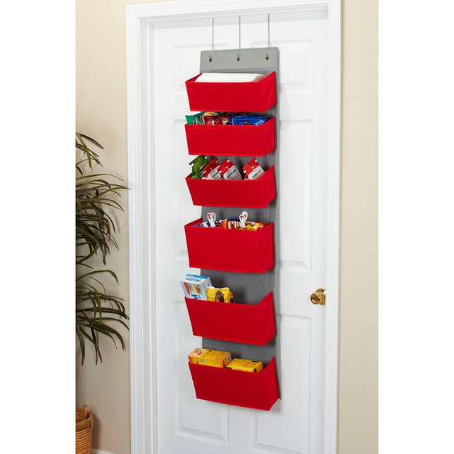 6 Pocket Over the Door Organizer – 7x15x57 Inch Hanging Storage Rack
