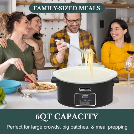 6-Quart Digital Slow Cooker with Programmable Controls & Removable Pot