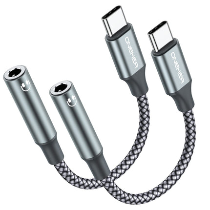 2 Pack USB C to 3.5mm Headphone Jack Adapter Aux for iPhone iPad MacBook