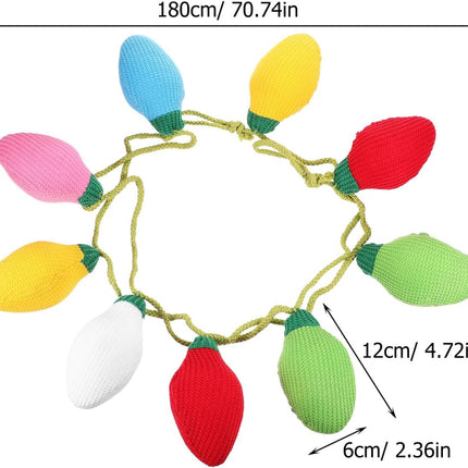 Felt Christmas Garland – Rainbow Wool Balls DIY Hanging Tree & Home Decor