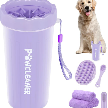 Professional 7-in-1 Paw Cleaning Kit – Dog & Cat Washer, Bath Brush, Toothbrushes & Towels