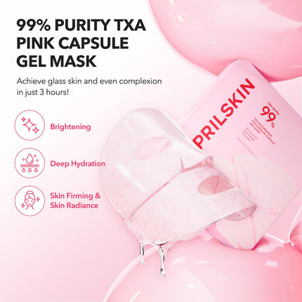 TXA Pink Capsule Gel Mask Overnight Face Mask 99% Tranexamic Acid Hydrating Glow