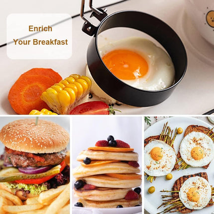 4-Pack 3" Stainless Steel Egg Rings, Nonstick Egg & Pancake Molds for Griddle