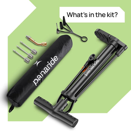 Bicycle Floor Pump – Dual Valve Hand Pump for Bikes, Strollers & Sports Balls