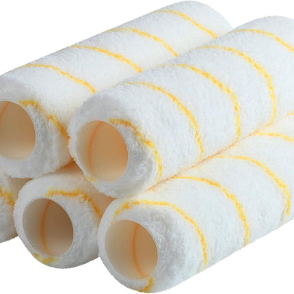 Paint Roller Covers 1/2" x 9" – Pack of 5, Naps for Roller Frames & House Painting