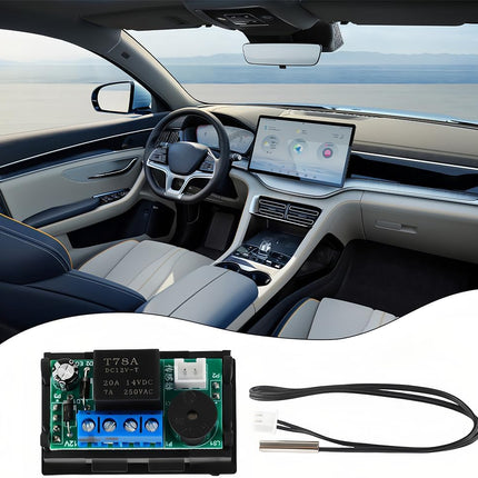 12V Electronic Thermostat – LCD Temp Controller with Relay & Sensor Probe