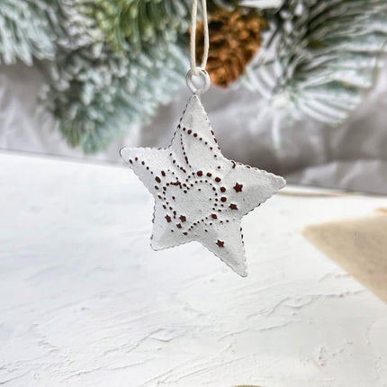 9PCS Metal Christmas Wall Decor – Star, Tree & Heart Hanging Indoor/Outdoor