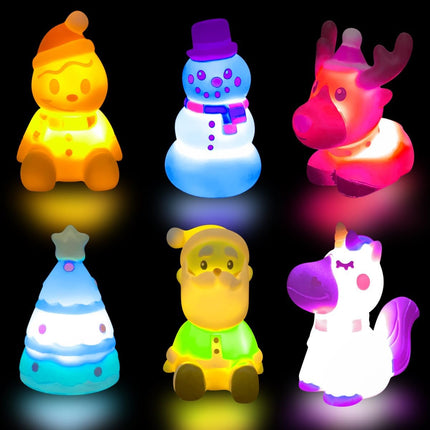 6-Pack Christmas Light Up Bath Toys – Fun Holiday Toys for Kids & Toddlers