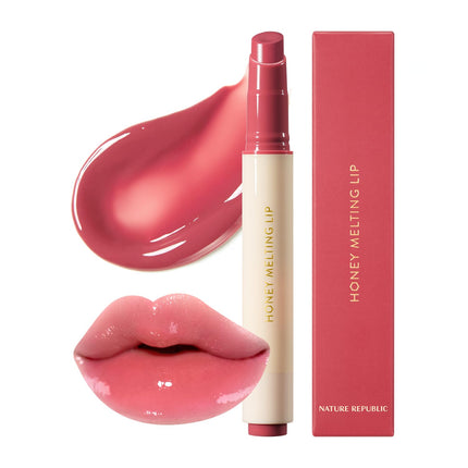 Honey Melting Lip Stick 03 Berry Hydrating Gloss Sheer Tint Korea