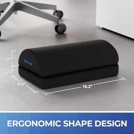 Under Desk Foot Rest with Adjustable Heights Washable Cover for Office