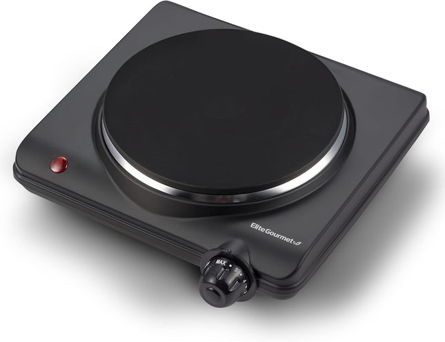 1000W Electric Countertop Burner – Cast Iron, 7 Heat Settings, Portable