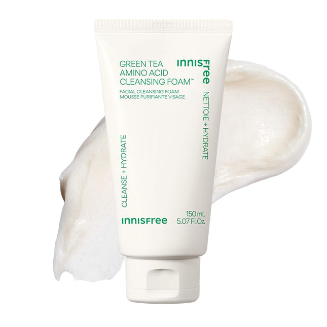 Green Tea Amino Acid Cleansing Foam Sulfate Free Hydrating Korean Face Wash